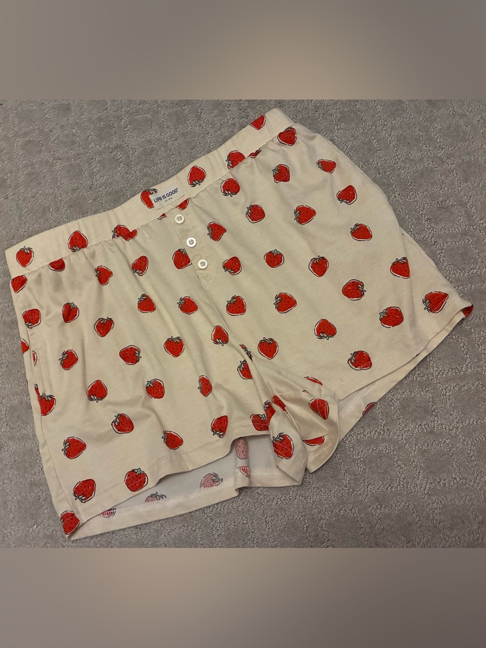 Life is Good Strawberry Lounge Shorts